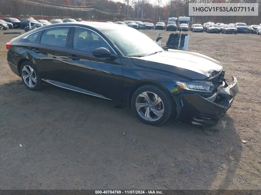 2020 Honda Accord Ex-L VIN: 1HGCV1F53LA077114 Lot: 40784769