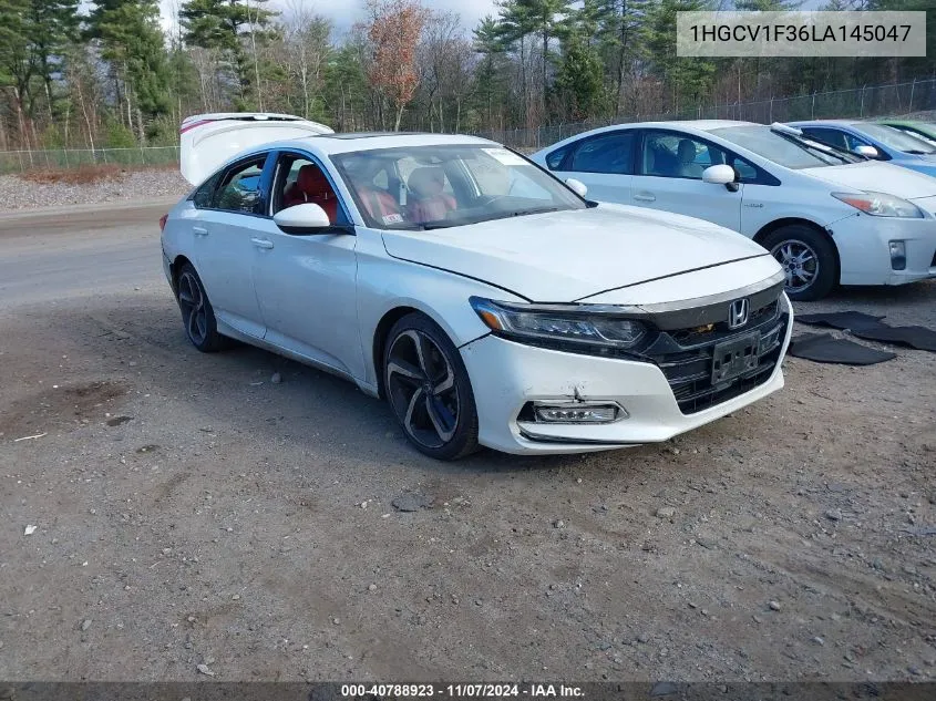 2020 Honda Accord Sport VIN: 1HGCV1F36LA145047 Lot: 40788923