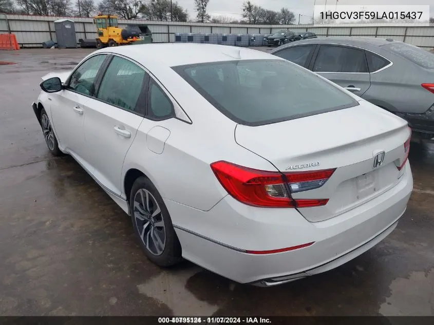 2020 Honda Accord Hybrid Ex-L VIN: 1HGCV3F59LA015437 Lot: 40795124