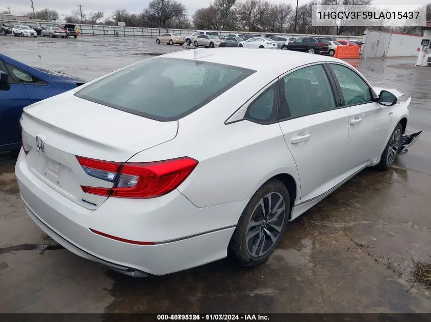 2020 Honda Accord Hybrid Ex-L VIN: 1HGCV3F59LA015437 Lot: 40795124