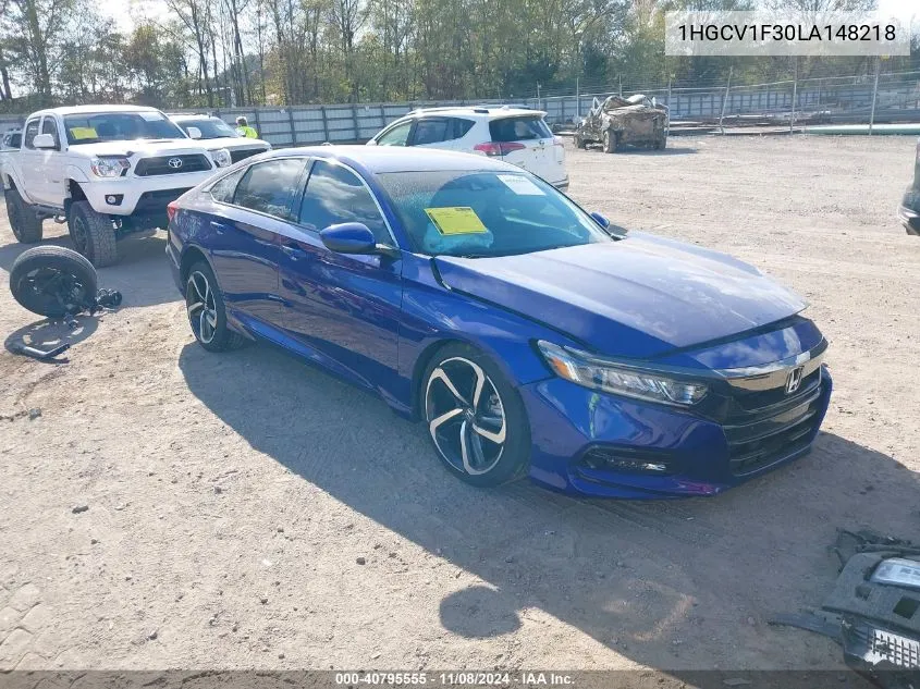 2020 Honda Accord Sport VIN: 1HGCV1F30LA148218 Lot: 40795555