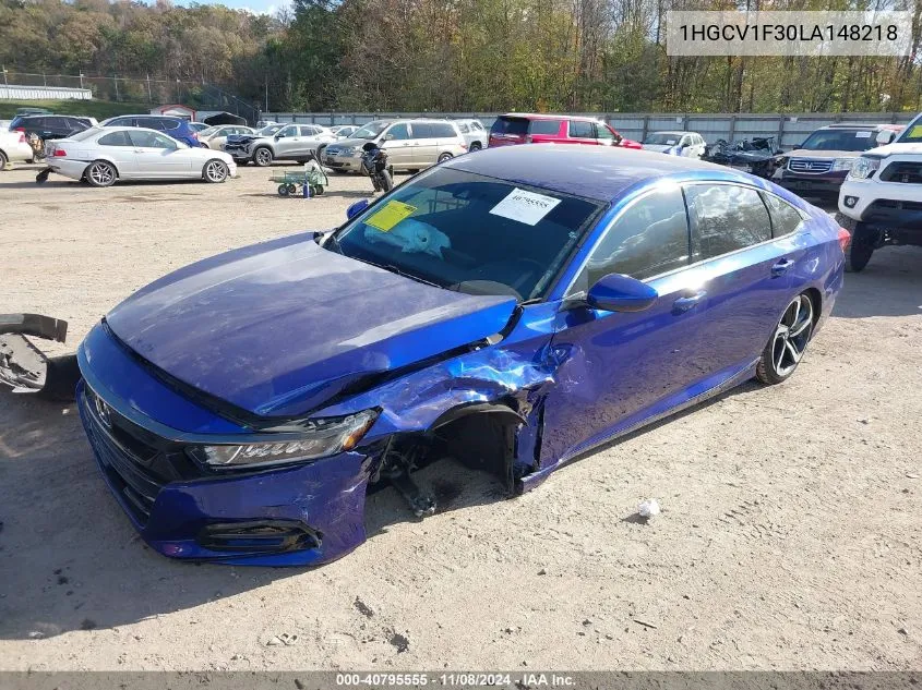 2020 Honda Accord Sport VIN: 1HGCV1F30LA148218 Lot: 40795555