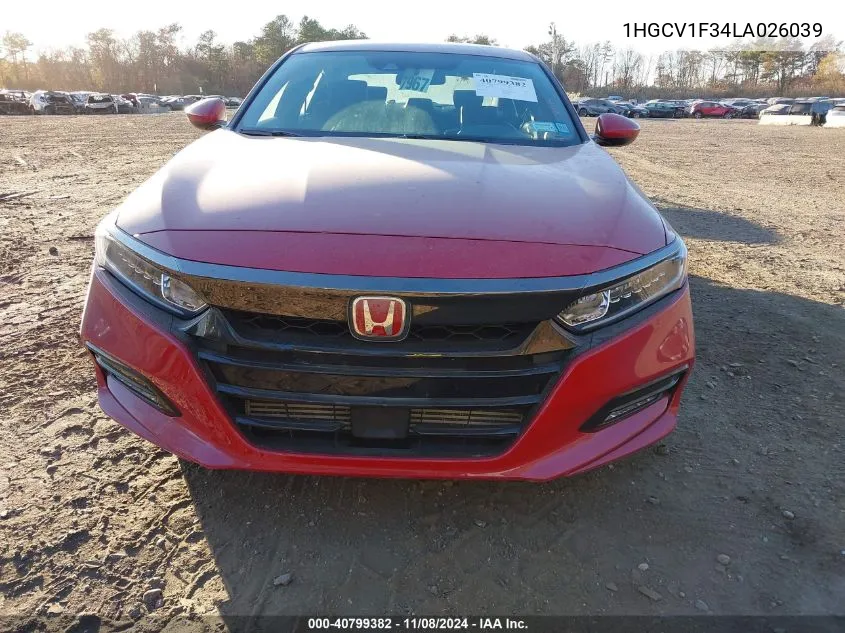 2020 Honda Accord Sport VIN: 1HGCV1F34LA026039 Lot: 40799382