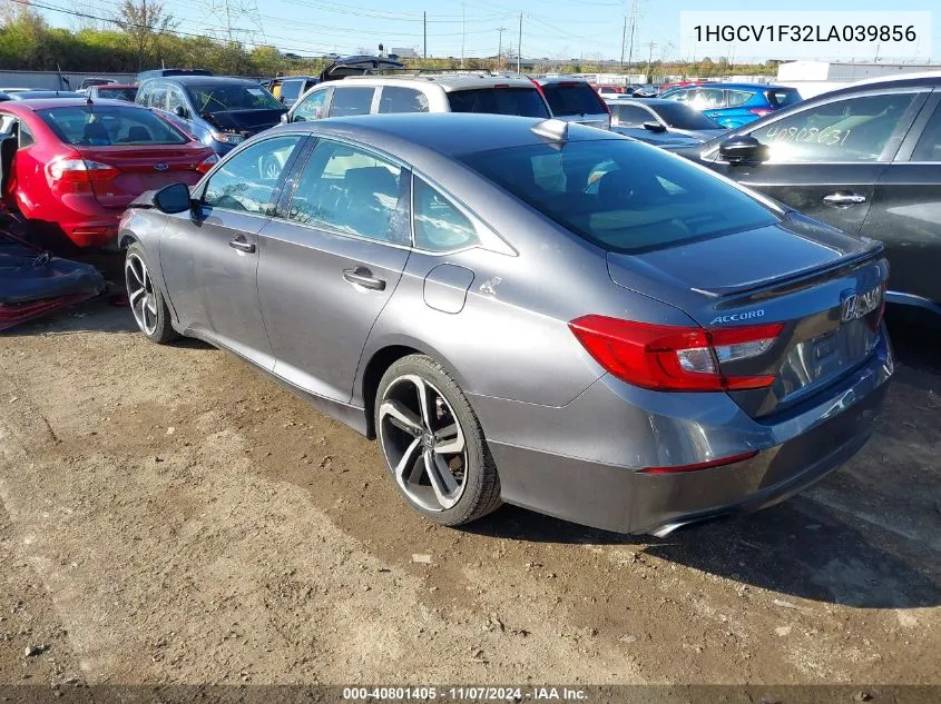 2020 Honda Accord Sport VIN: 1HGCV1F32LA039856 Lot: 40801405