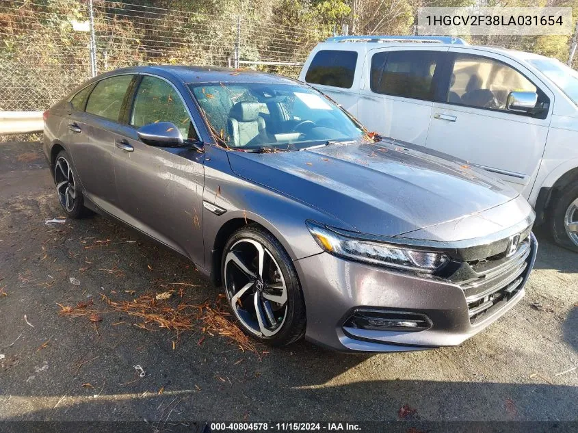 2020 Honda Accord Sport 2.0T VIN: 1HGCV2F38LA031654 Lot: 40804578