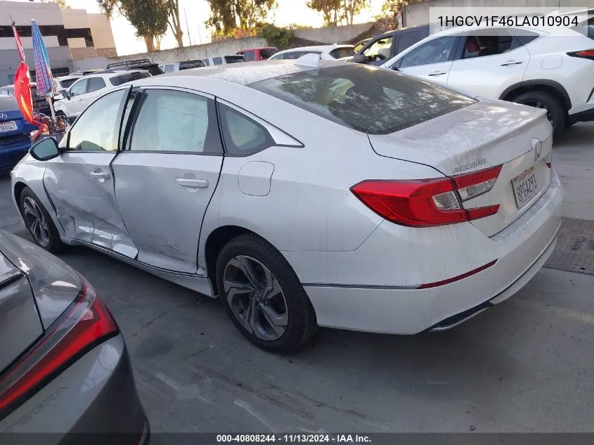 2020 Honda Accord Ex VIN: 1HGCV1F46LA010904 Lot: 40808244