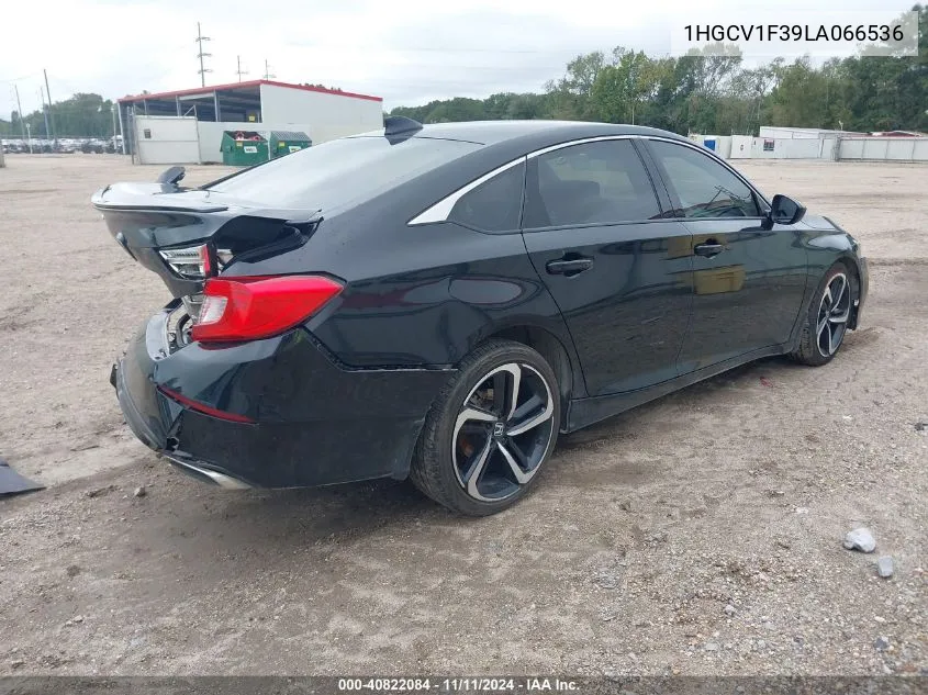 2020 Honda Accord Sport VIN: 1HGCV1F39LA066536 Lot: 40822084