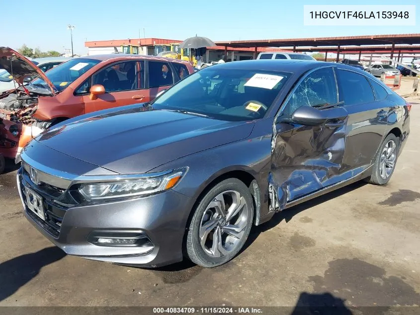 2020 Honda Accord Ex VIN: 1HGCV1F46LA153948 Lot: 40834709