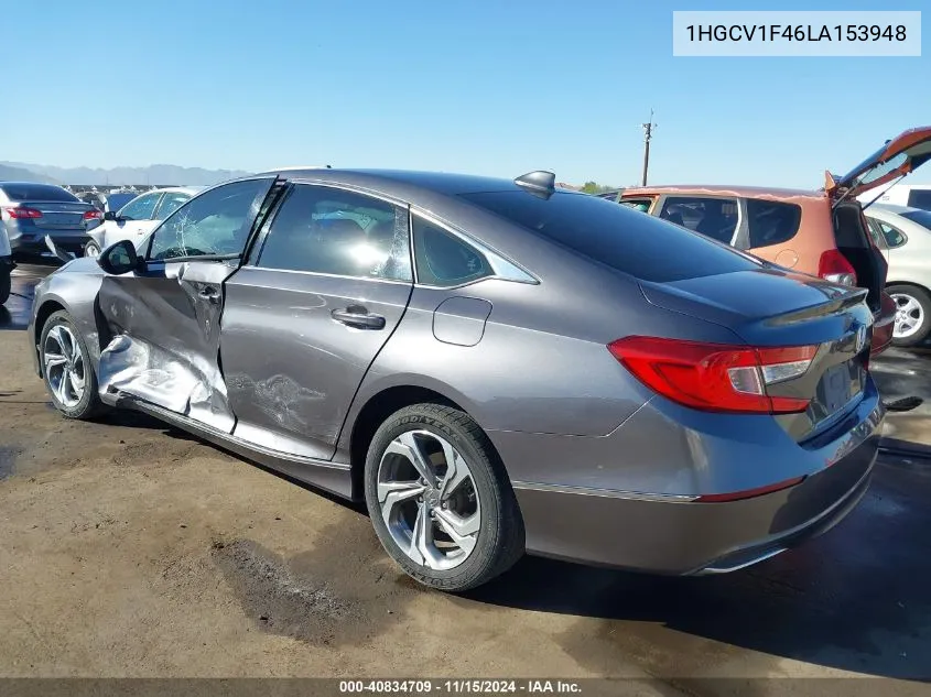 2020 Honda Accord Ex VIN: 1HGCV1F46LA153948 Lot: 40834709