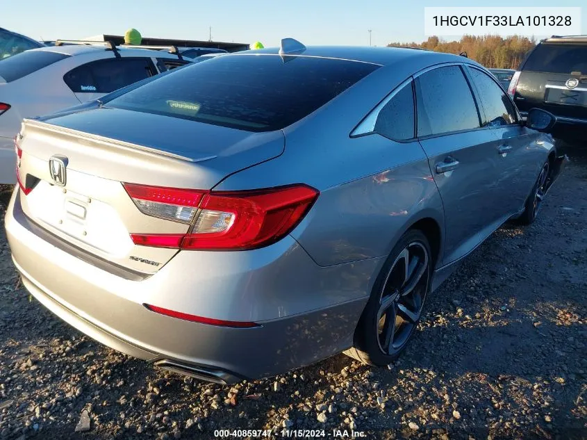 2020 Honda Accord Sport VIN: 1HGCV1F33LA101328 Lot: 40859747