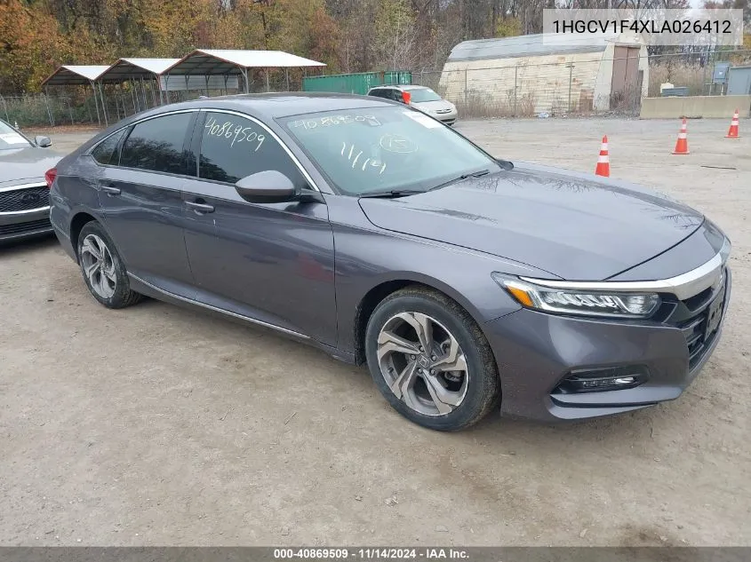 2020 Honda Accord Ex VIN: 1HGCV1F4XLA026412 Lot: 40869509