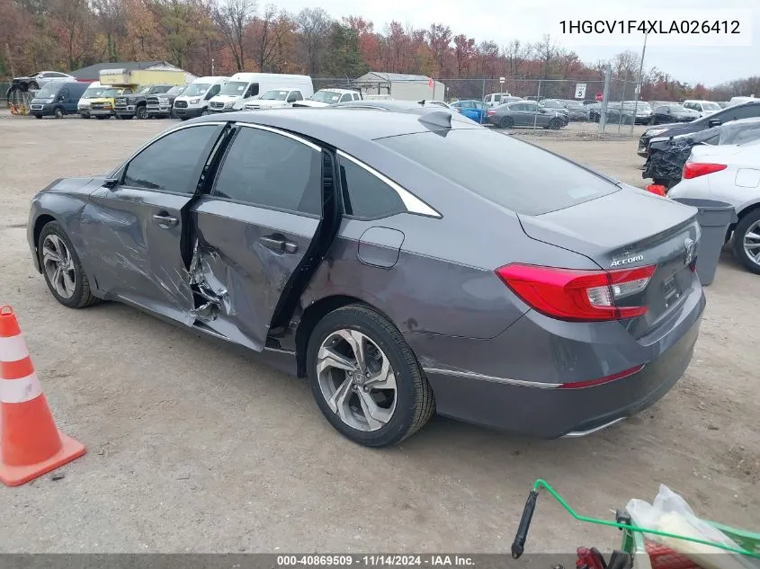 2020 Honda Accord Ex VIN: 1HGCV1F4XLA026412 Lot: 40869509