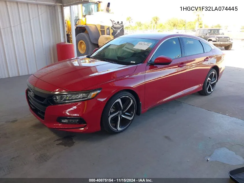 2020 Honda Accord Sport VIN: 1HGCV1F32LA074445 Lot: 40875154