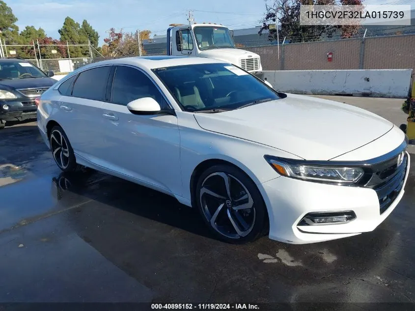 2020 Honda Accord Sport 2.0T VIN: 1HGCV2F32LA015739 Lot: 40895152