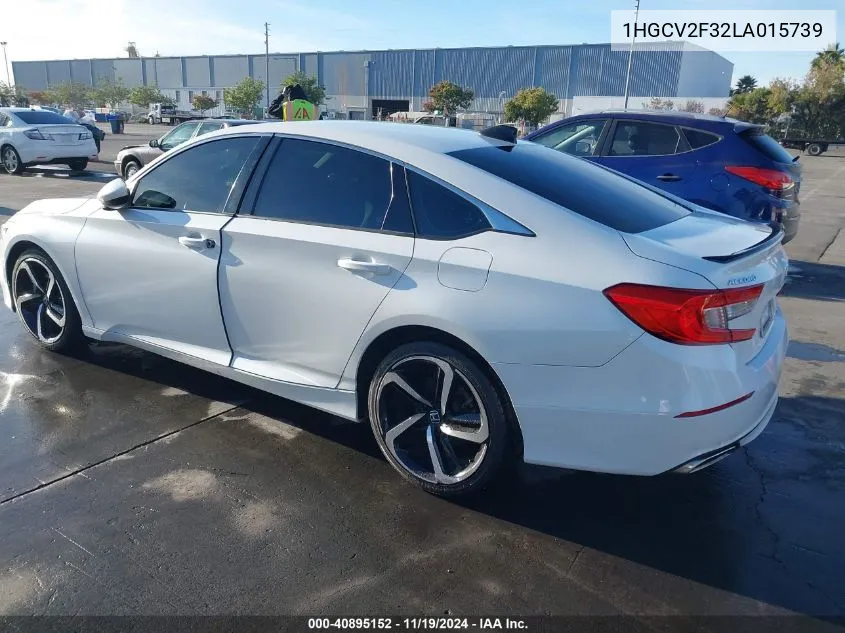 2020 Honda Accord Sport 2.0T VIN: 1HGCV2F32LA015739 Lot: 40895152