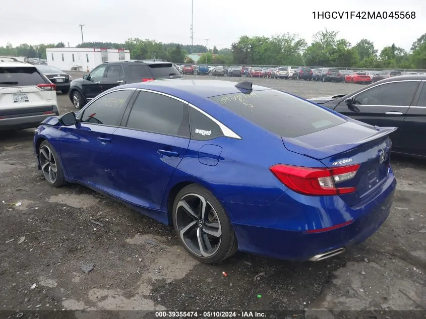 1HGCV1F42MA045568 2021 Honda Accord Sport Special Edition