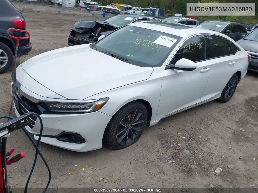 2021 Honda Accord Ex-L VIN: 1HGCV1F53MA056880 Lot: 39377904