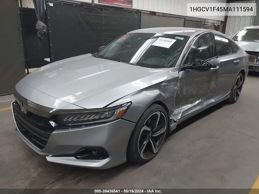 1HGCV1F45MA111594 2021 Honda Accord Sport Special Edition