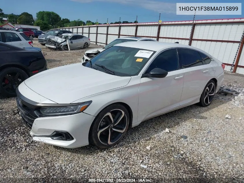 2021 Honda Accord Sport VIN: 1HGCV1F38MA015899 Lot: 39477592