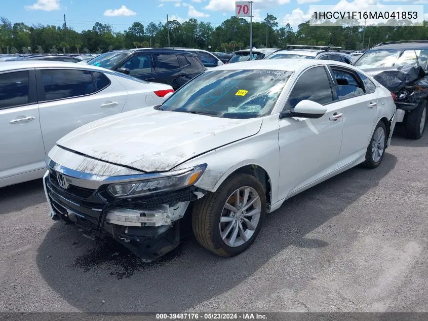 1HGCV1F16MA041853 2021 Honda Accord Lx