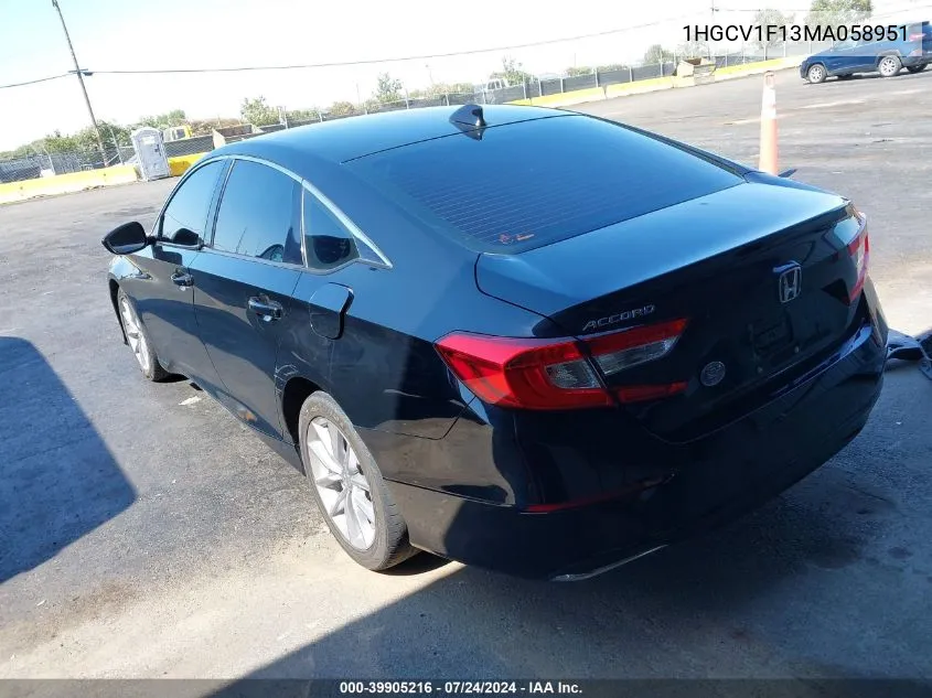 1HGCV1F13MA058951 2021 Honda Accord Lx