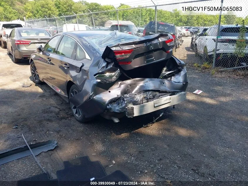 1HGCV1F50MA065083 2021 Honda Accord Ex-L