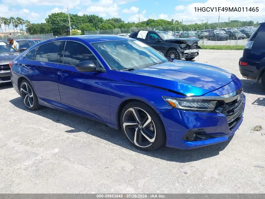 1HGCV1F49MA011465 2021 Honda Accord Sport Special Edition