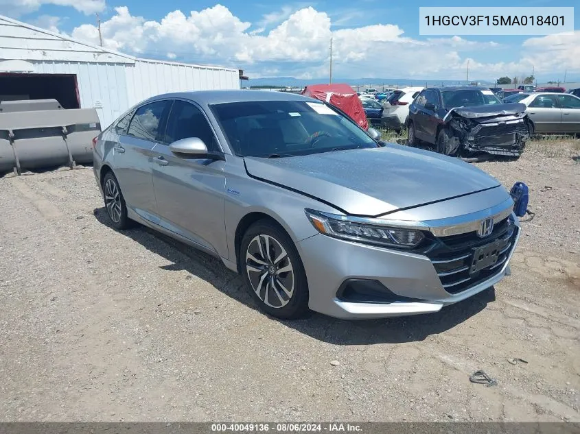 1HGCV3F15MA018401 2021 Honda Accord Hybrid