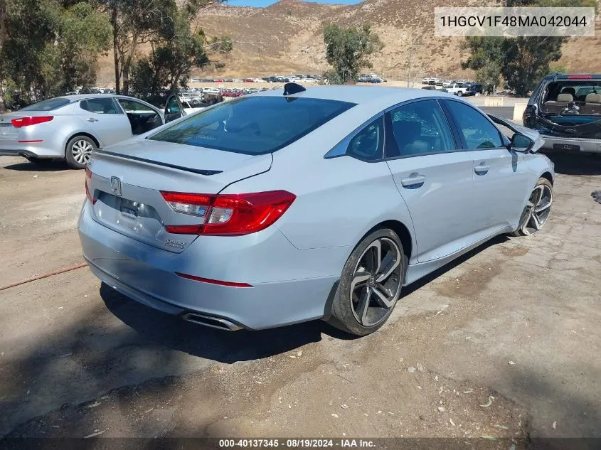 2021 Honda Accord Sport Special Edition VIN: 1HGCV1F48MA042044 Lot: 40137345