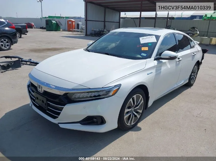 2021 Honda Accord Hybrid Ex-L VIN: 1HGCV3F54MA010339 Lot: 40159143