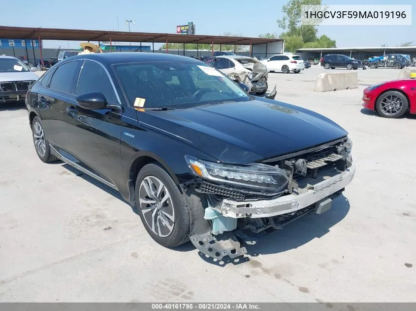 2021 Honda Accord Hybrid Exl VIN: 1HGCV3F59MA019196 Lot: 40161795