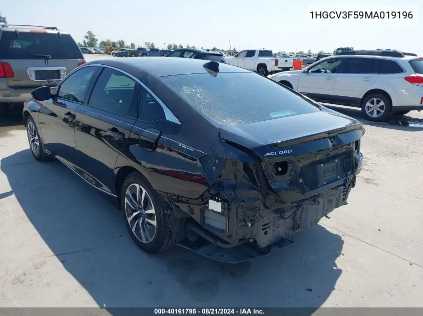 1HGCV3F59MA019196 2021 Honda Accord Hybrid Exl