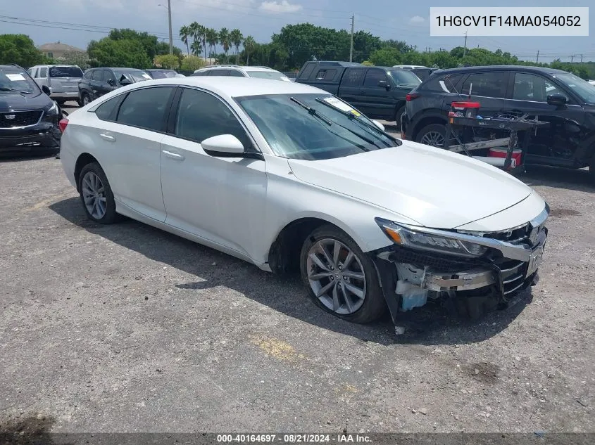 2021 Honda Accord Lx VIN: 1HGCV1F14MA054052 Lot: 40164697