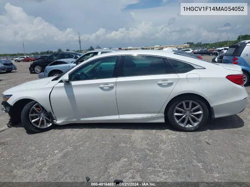 2021 Honda Accord Lx VIN: 1HGCV1F14MA054052 Lot: 40164697