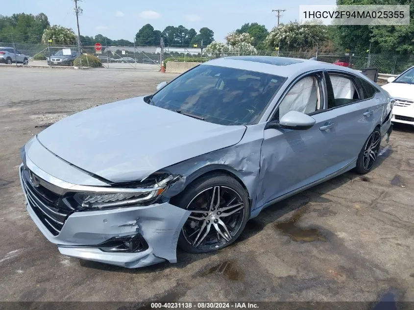 1HGCV2F94MA025355 2021 Honda Accord Touring