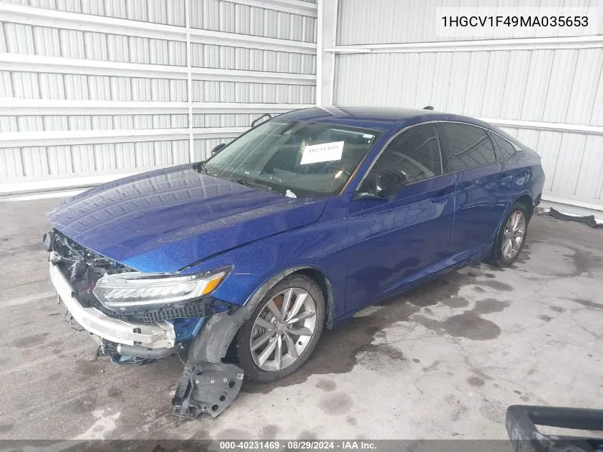 1HGCV1F49MA035653 2021 Honda Accord Sport Special Edition