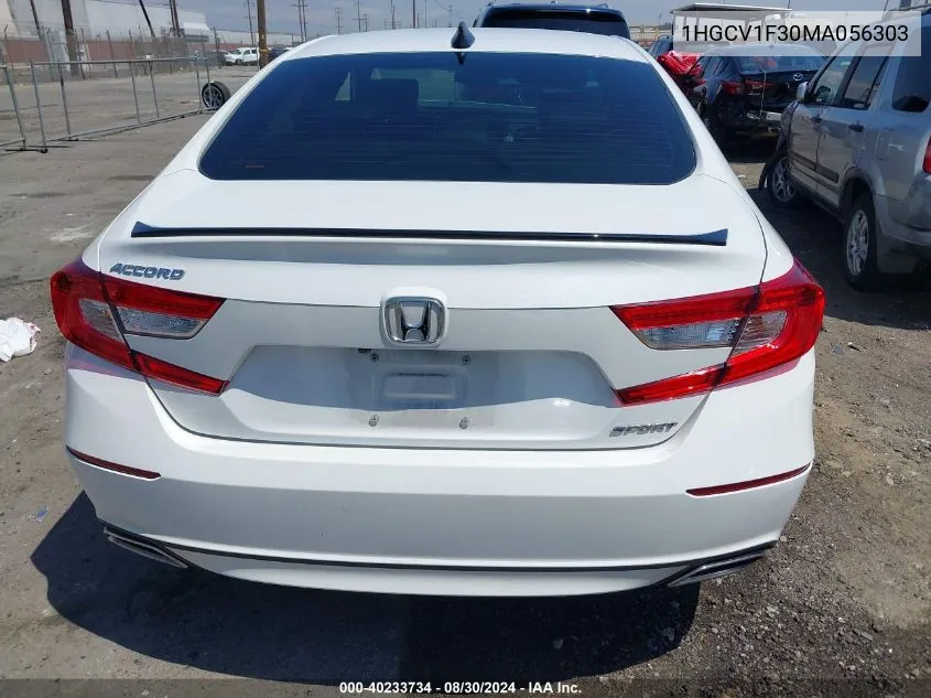 1HGCV1F30MA056303 2021 Honda Accord Sport