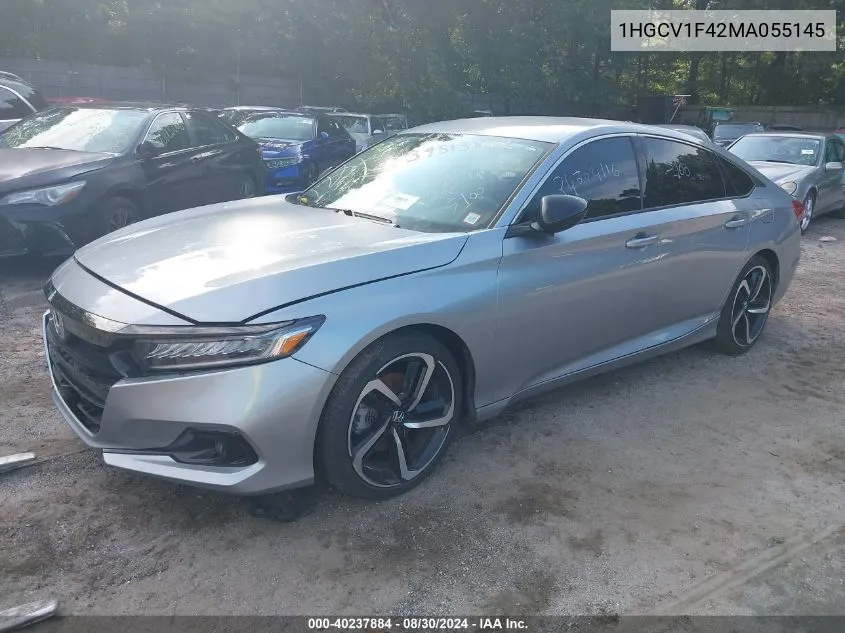 2021 Honda Accord Sport Special Edition VIN: 1HGCV1F42MA055145 Lot: 40237884