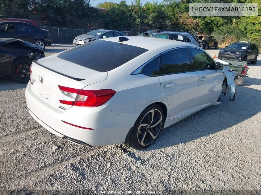 2021 Honda Accord Sport Special Edition VIN: 1HGCV1F4XMA014195 Lot: 40249482