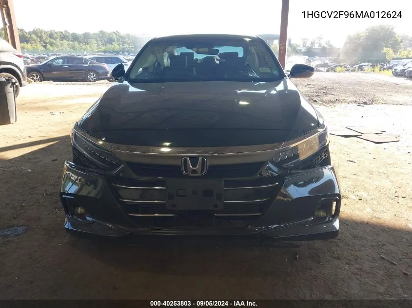 2021 Honda Accord Touring VIN: 1HGCV2F96MA012624 Lot: 40253803