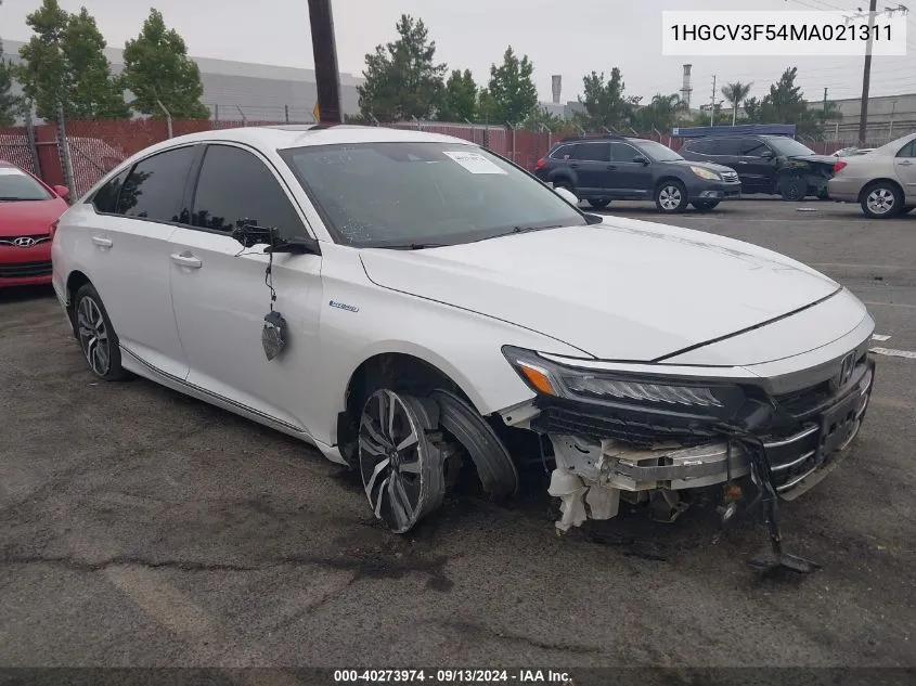 2021 Honda Accord Hybrid Ex-L VIN: 1HGCV3F54MA021311 Lot: 40273974