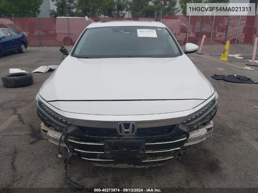 2021 Honda Accord Hybrid Ex-L VIN: 1HGCV3F54MA021311 Lot: 40273974