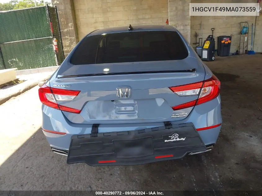 2021 Honda Accord Sport Special Edition VIN: 1HGCV1F49MA073559 Lot: 40290772