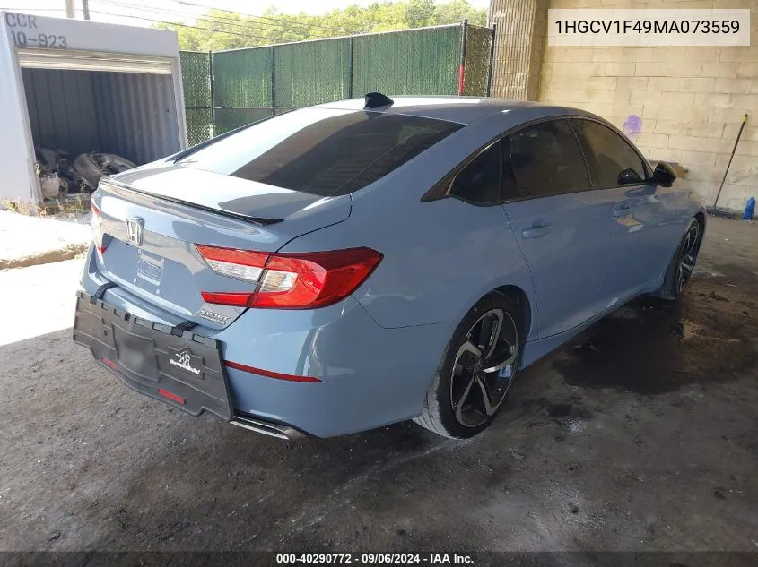 1HGCV1F49MA073559 2021 Honda Accord Sport Special Edition