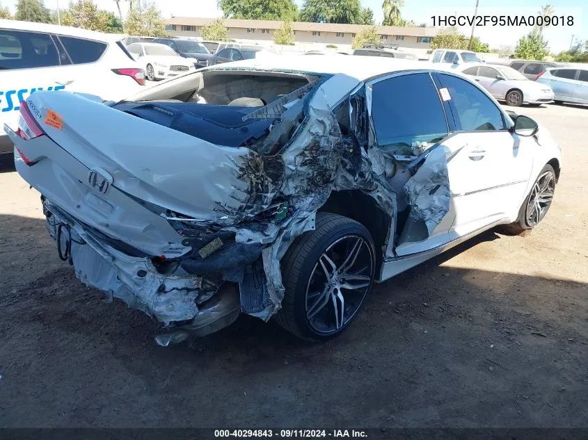 2021 Honda Accord Touring VIN: 1HGCV2F95MA009018 Lot: 40294843