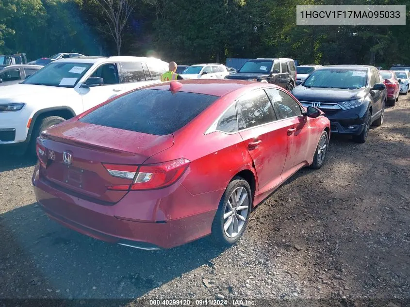 1HGCV1F17MA095033 2021 Honda Accord Lx