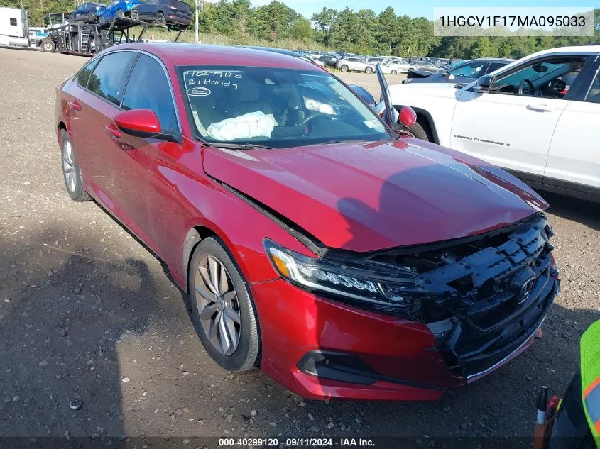 1HGCV1F17MA095033 2021 Honda Accord Lx