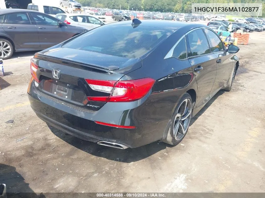 1HGCV1F36MA102877 2021 Honda Accord Sport