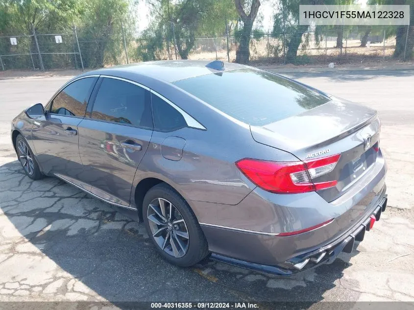 1HGCV1F55MA122328 2021 Honda Accord Exl