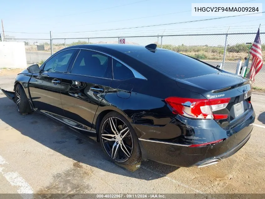 2021 Honda Accord Touring VIN: 1HGCV2F94MA009284 Lot: 40322967